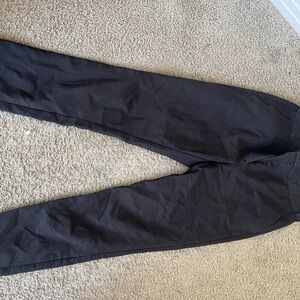 Zara Black Elastic Waist Straight-Leg Pants